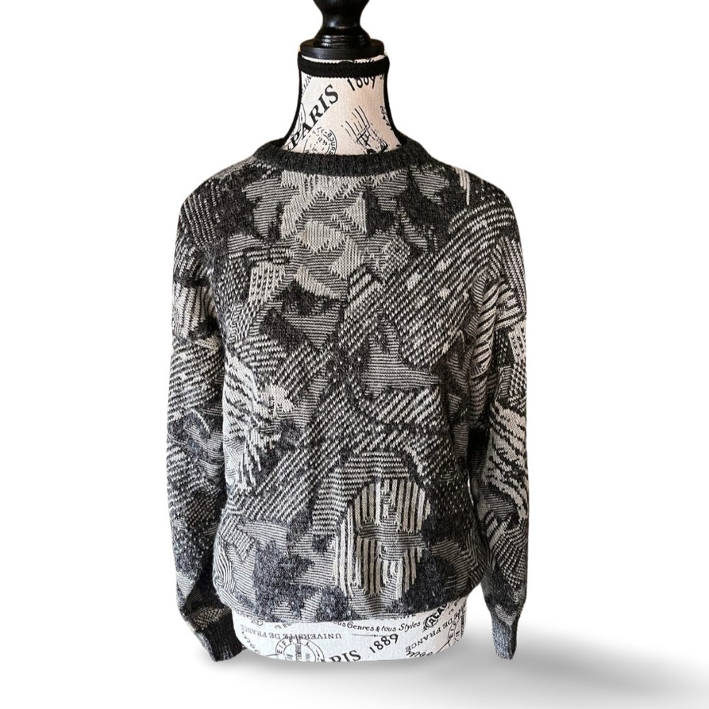 80s Vintage Grey sweater Size Medium